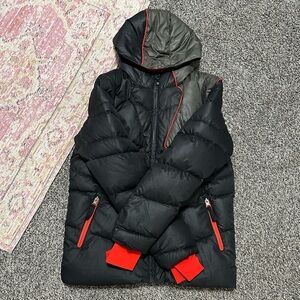 Black grey red Spyder ski jacket large